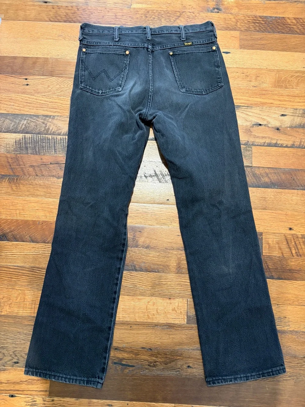 Wrangler Men's Straight Jeans in Black Denim